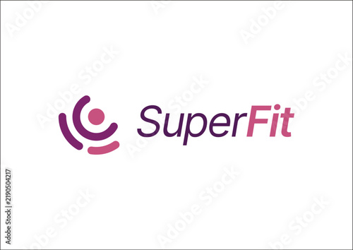 Abstract People Wellness and Fitness Logo Design for Gym, Workout App, and Healthy Lifestyle Brand