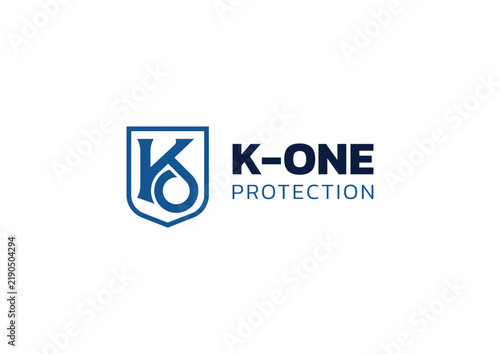 Letter KO Monogram Shield Logo Design for Security, Protection, and Insurance Brand