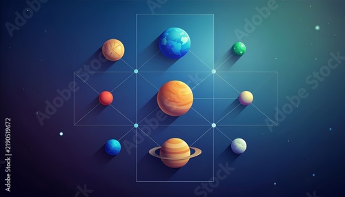 A colorful depiction of the solar system showcasing planets with vibrant details set against a space themed background for educational and science related content