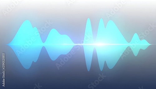 Vibrant sound wave pattern representing audio or musical data visualization with dynamic shapes and glowing glow effects ideal for creative media projects and digital communication concepts