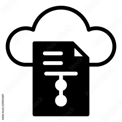version glyph icon vector illustration isolated on white background