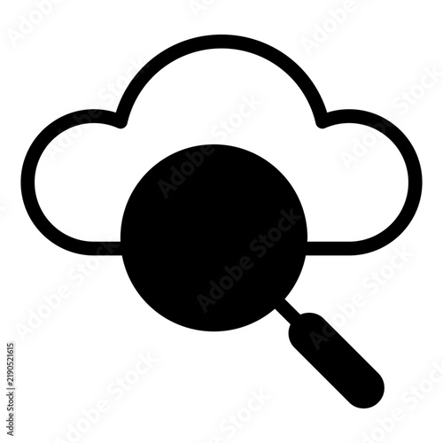 search glyph icon vector illustration isolated on white background
