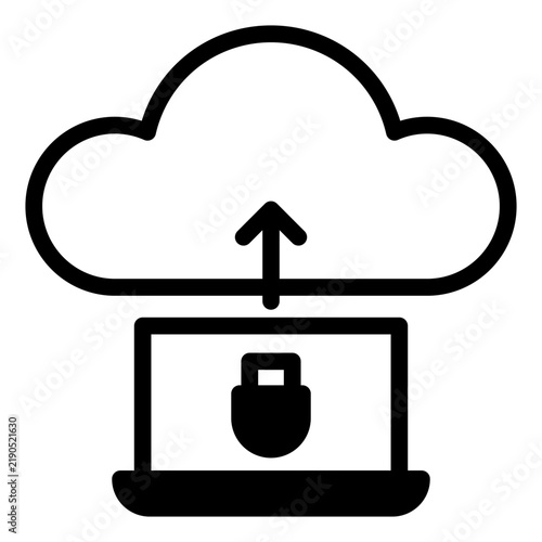 laptop glyph icon vector illustration isolated on white background
