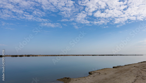 Canvastavla Peaceful Coastal Wetland Landscape, Clear Blue Sky