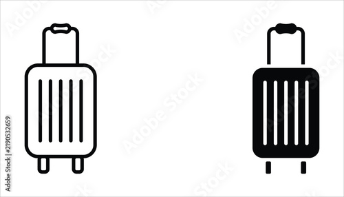 Suitcase icon set. for web design isolated on white background.