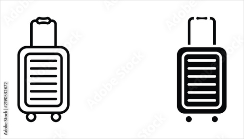 Suitcase icon set. for web design isolated on white background.