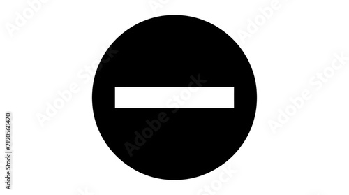 Принти на полотні Minus symbol vector icon represents subtraction or entry restriction