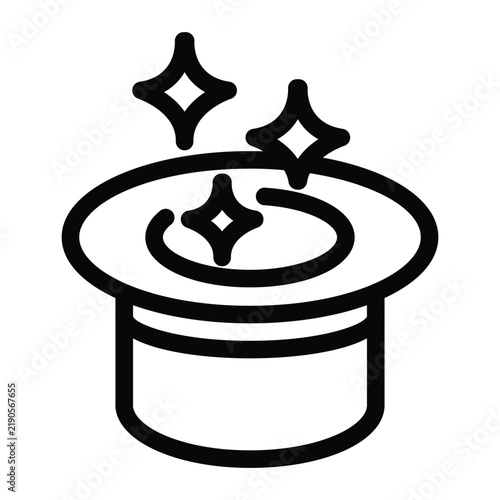 Принти на полотні magic hat outline icon vector design good for web or mobile app