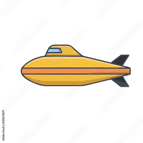 фотографія Yellow submarine with orange stripe