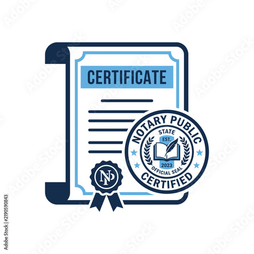 Notary public official seal on a certified document for legal verification.