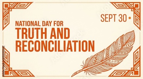 National day for truth and reconciliation orange feather design
