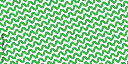 Abstract green and white wave pattern background. Abstract horizontal zig zag texture. Distorted chevron. Classic pattern. Retro and vintage design.