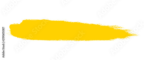 Yellow paint brush stroke, dry ink smear texture
