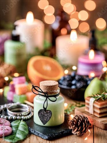 colourful Christmas gift ideas at a fayre metaphor idea or concept