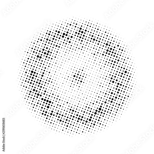 Foto Abstract halftone dotted circle