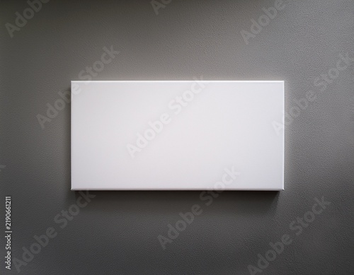 blank white canvas floating frame mockup on wall perfect for art display photography portfolio website banner social media post product presentation