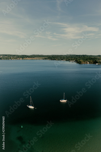 boats on the lake