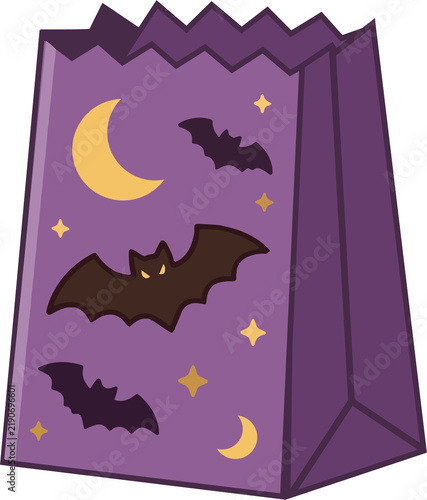 Fotografie halloween bag, paper bag, trick or treat, treat bag, candy bag, goodie bag, part