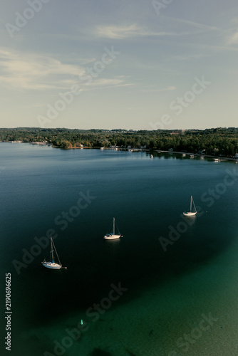 boats on the lake
