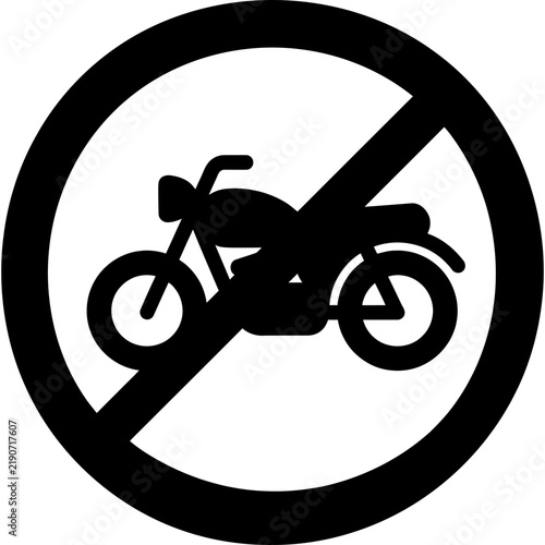No motorcycle traffic prohibition sign