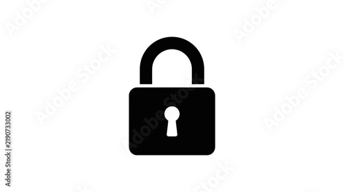 Minimal Padlock Icon Vector