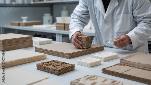 Engineer Inspecting Sustainable Material Production Line