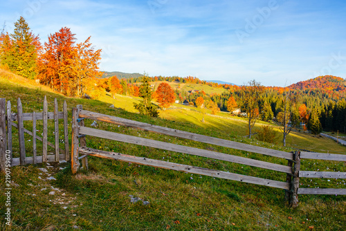 Cuadro en lienzo Romania countryside on autumn evening