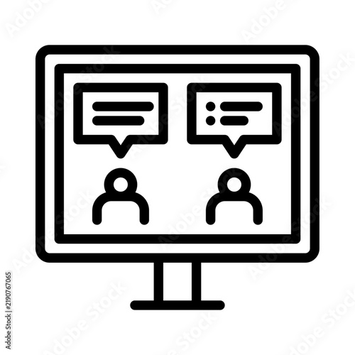 Принти на полотні Visual novel outline icon. Visual novel line illustration.