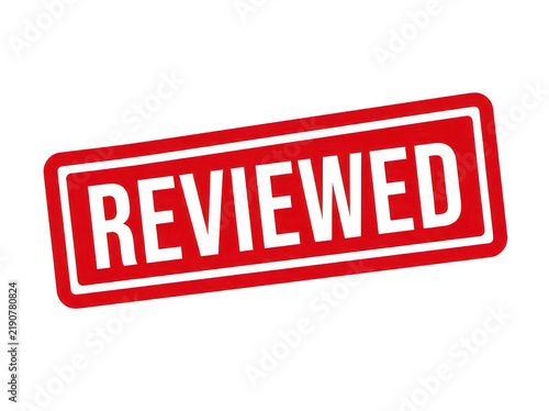 фотографія Reviewed approval stamp