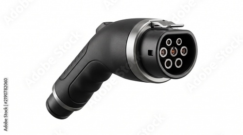 connector ev vehicle power energy cable socket terminal adapter receptacle device hardware automotive transportation battery supply station refuel grid on transparent background