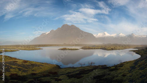 lake and mountains in Iceland