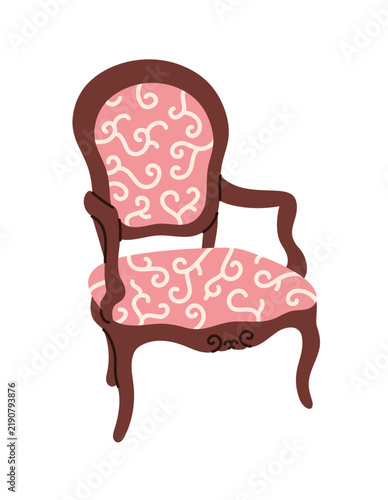 An elegant vintage armchair with soft upholstery. Ideal for interior design, fashion, and home decor.
