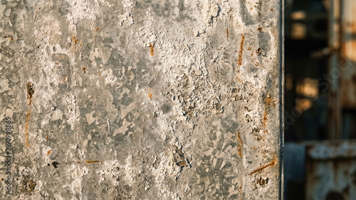 Obraz na płótnie Weathered galvanized steel surface texture