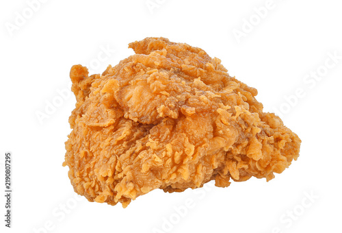 Fried chicken breast isolated on transparent background. PNG