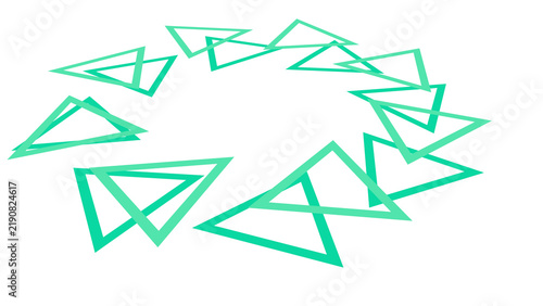 Tapety artystyczne Abstract green triangle pattern illustration