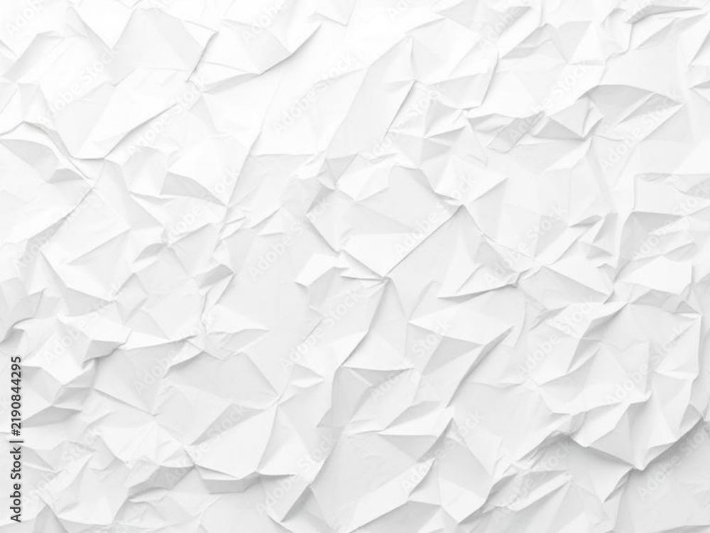 Fototapeta premium White Crumpled Paper Texture Background