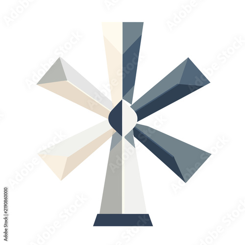 Stylized wind turbine illustration