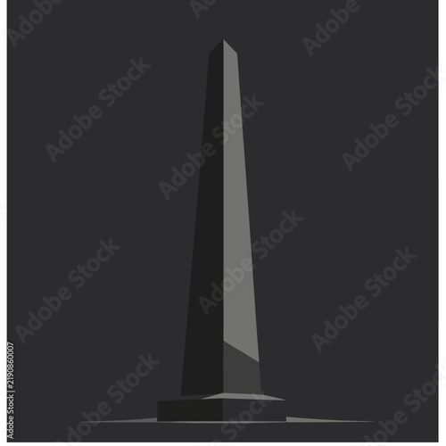 Tall monument obelisk dark gray backdrop