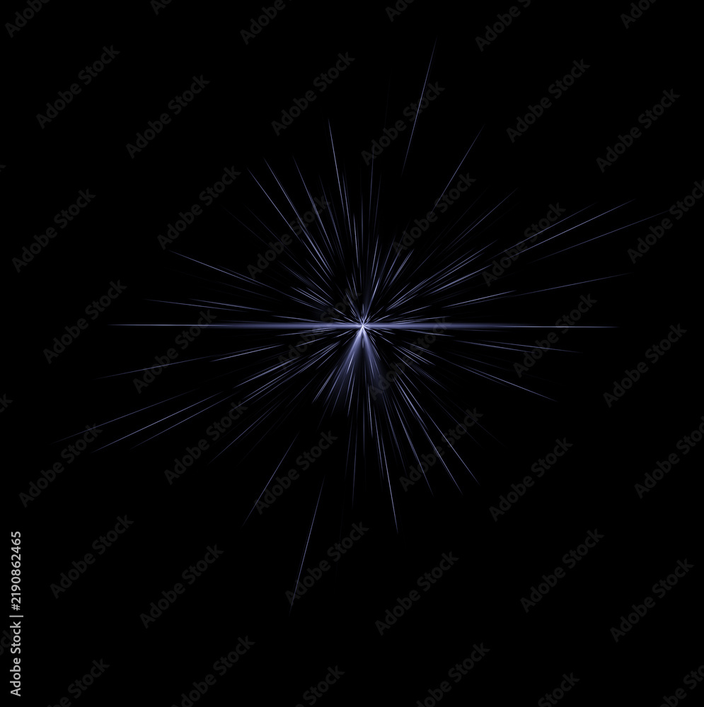 Fototapeta premium Abstract light burst graphic element with transparent background for digital design