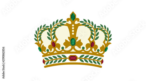 Фотография Elegant Royal Crown Illustration with Gemstones