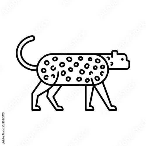 Stylized Cheetah Icon Vector Illustration 1.
