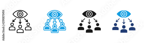 Tapety artystyczne Supervision web icon multiple style collection