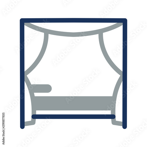 Принти на полотні Canopy Bed Vector Icon for Luxury Hotel Bedroom and Interior Design