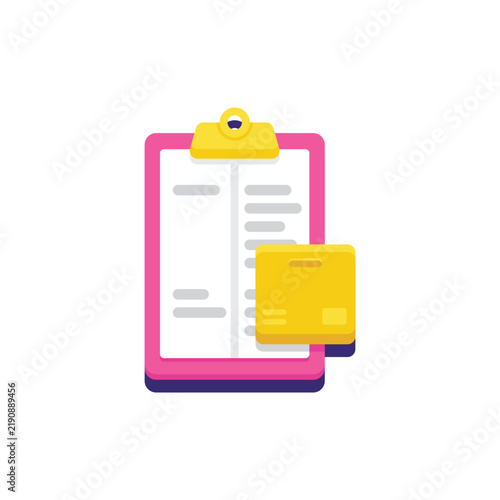 Clipboard with checkmarks for shipping inspection