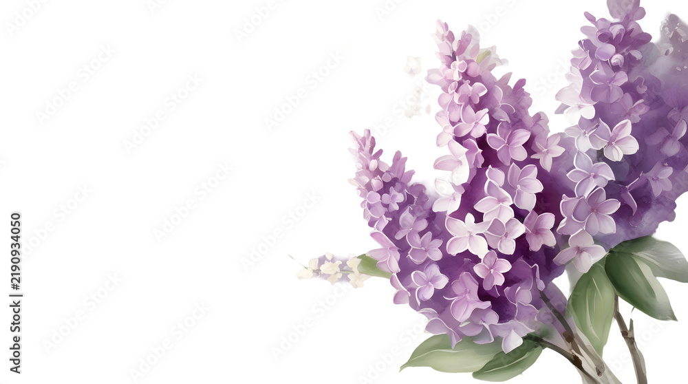 Obraz premium Purple Flower Garden Design for Wedding Invitation and Decorative Artwork 
