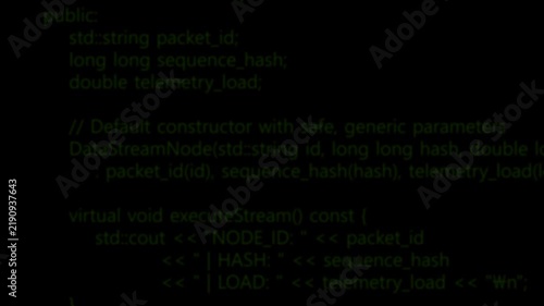 Digital System Disruption Alert with Red Warning Icon and Loading Spinner Over Programming Code Background