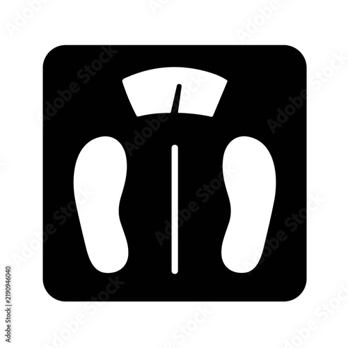 icon body weight scale vector illustration