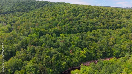 Summer aerial view featuring the Searsburg, Vermont scenery