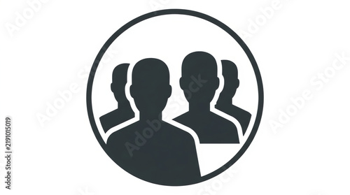 Group of people icon showing a team concept isolated on white