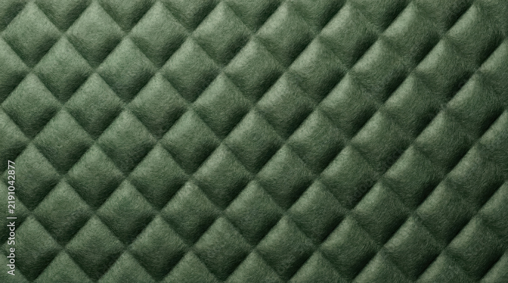Obraz premium Diamond emboss texture surface with soft green fabric creating cozy and elegant background design